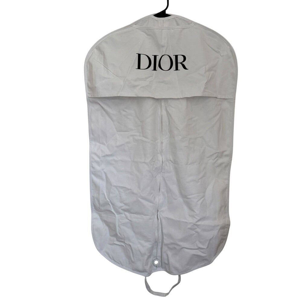 Dior White Garment Bag Suit Dress Travel Storage Cover Hanging Dust Bag Large